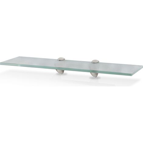 Randaco Mensola da parete in vetro, mensola in vetro da bagno 60 x 10 cm 8 mm satinato (1/5)
