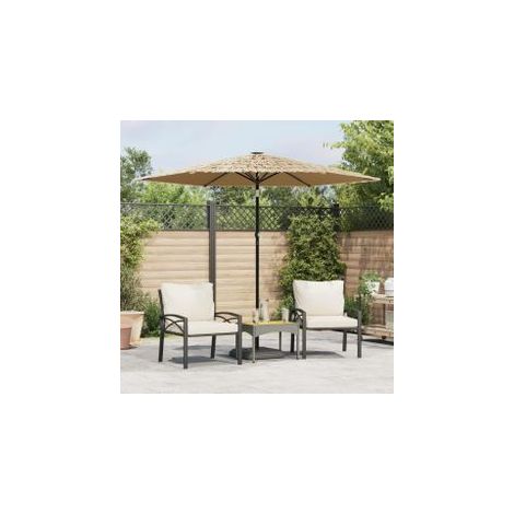 Parasol de jardin avec mât en acier marron 268x268x226 (1/5)