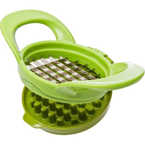Trade Shop - Cortador De Ajo Para Frutas Y Verduras Con Cuchillas De Acero - (1/2)