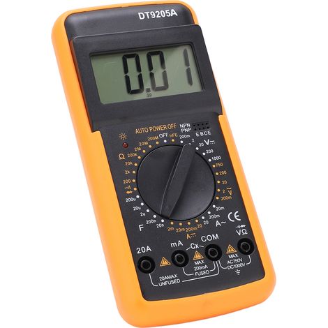 Multimètre numérique universel DT9205A, testeur électrique multifonctionnel de haute précision et durable pour les tests électriques. (1/5)