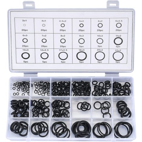 Kit joints toriques NBR, climatisation automobile, résistance huile, boîte compartiments, plomberie (1/5)