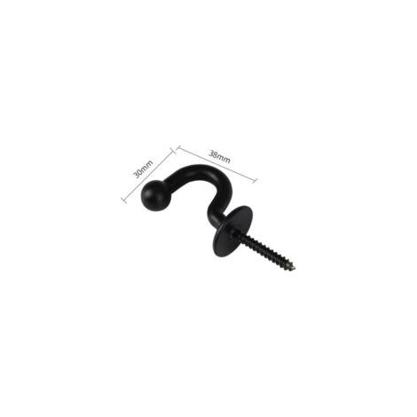 Lot de 4 Crochets Rideaux Embrasses de en Métal Noir Retenue de Rideaux Muraux Embrasse à Rideau U Design Multifonctionnels pour Rassembler Les - Crezuo