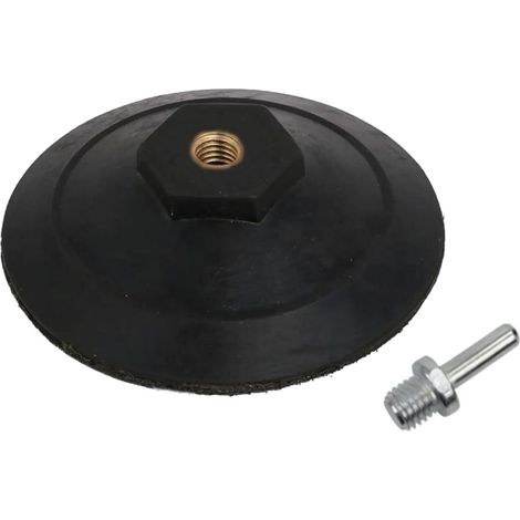 Trade-Shop Klett Haftteller / Schleifteller / Aufnahmeteller 100mm Durchmesser für Schleifscheiben, Schleifpads, Polierscheiben / inkl. M14 Adapter (1/2)