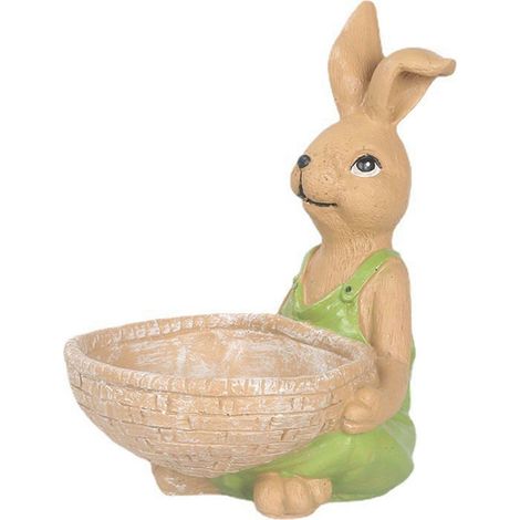 Pot de fleurs en forme de lapin, petit vase en résine, figurine décorative pour la maison, l'intérieur et le jardin, mini pot pour plantes succulentes