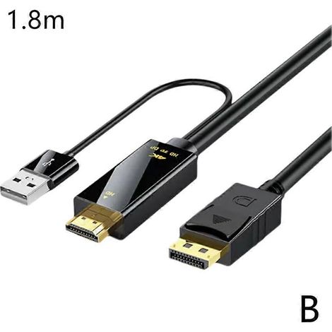 Câble HDMI vers DisplayPort 19 cm/