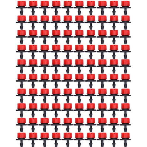 100pièces8trousémetteurd'irrigationgoutteàgoutteréglablearroseurd'irrigationgoutteàgouttepourjardinserrecourrouge