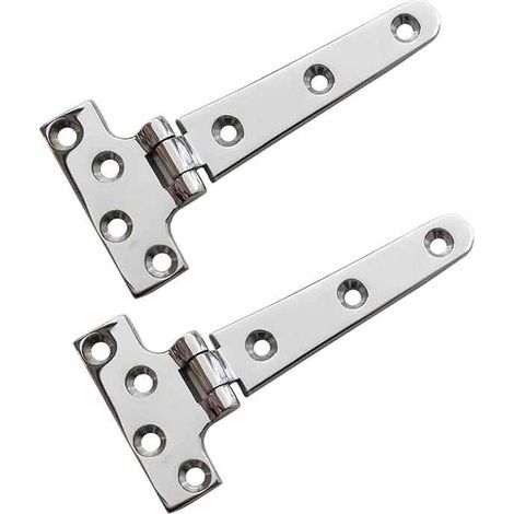 2pièces Charnières De Porte Marines Acier Inoxydable Forme De t Lot pour Meubles De Bateau Et Yacht(100 x 54mm) (1/4)