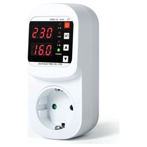 FENOPLASTICAParafoudre 220 V CA 16 A - Prise avec double affichage, limiteur de tension et de courant (1/4)