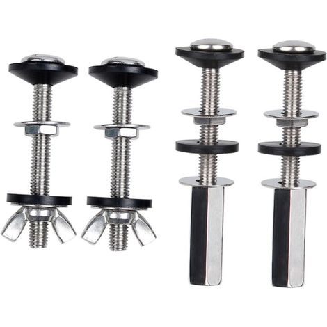 2 paires Lot de Boulons de Fixation, Acier Inoxydable, Caoutchouc (1/5)