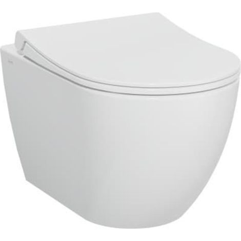 S60 inodoro suspendido sin brida con asiento SoftClose, fijaciones ocultas, blanco (7510-003-6319) (1/4)