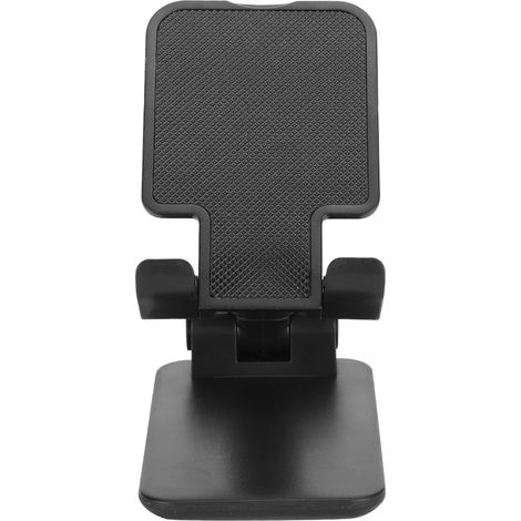 Support de bureau réglable, pliable et avec miroir intégré pour téléphone portable et tablette (noir) (1/5)