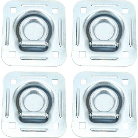 Ancrages D'arrimage Robustes à Montage encastré, 4 Anneaux D'arrimage 124x114mm pour Remorques de Fourgonnettes, Gain de Place. (1/5)