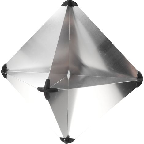 Riflettore radar marino ottaedrico, in alluminio, 340x340x470 mm, grande apparecchiatura manuale, sicurezza in acqua per imbarcazioni e navi. (1/4)