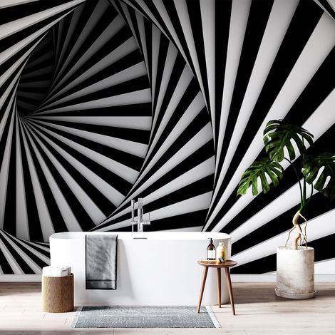 Papier peint panoramique - Spirales Effet 3D - 130 cm x 87 cm (1/4)