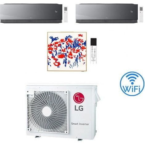 Klimaanlage LG Artcool Mirror AI Air + Artcool Galerie FOTO R32 Wifi Trial Split-Wechselrichter 9000 + 9000 + 12000 BTU mit E.U. MU3R21 Klasse A+++/A++ NEU