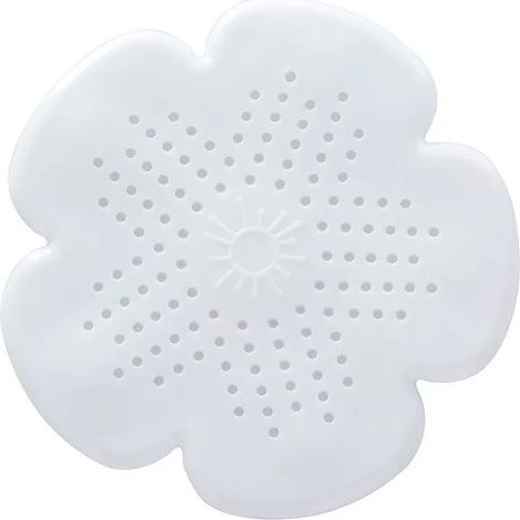 1 Pack Silicone Cuisine Évier Crépine Douche Vidange Barrette Barrette Baignoire Protecteur Vidange Couverture pour Plancher Blanchisserie Blanc