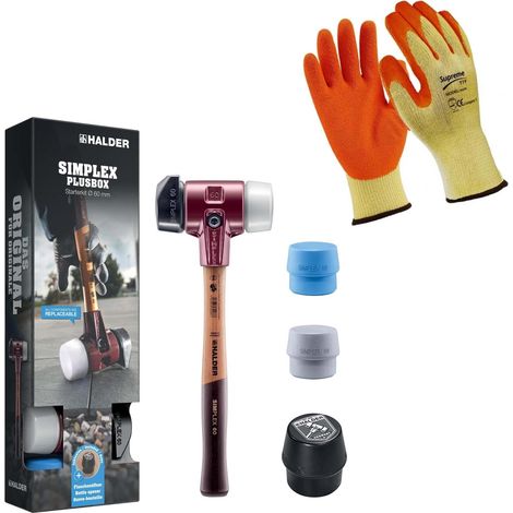 Halder Simplex Mallet D60 60mm + Gloves Stand Up Function + x4 Inserts 3027.260 (1/5)