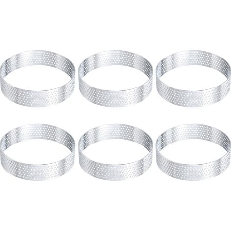 cercles à gâteaux en acier inoxydable de 8 cm, perforés, pour la cuisson de gâteaux à domicile [NX] (1/5)
