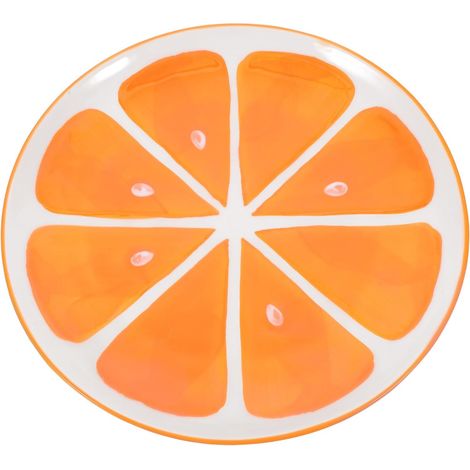 C ramique D coratif Motif Orange Assiette de Service l gante (1/5)