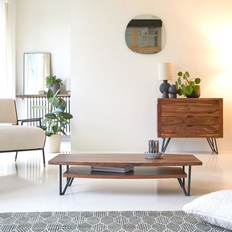 Table basse en bois de palissandre 110x60 Bonnie (1/5)