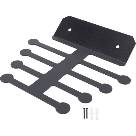 étagère rangement-Porte pour bandes de fitness en fer de 7.5x6.1in, rangement mural multi-accessoires pour home gym (1/5)