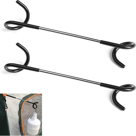 2PCS Crochets de Camping pour lanternes suspendues Crochets de Lampe Suspension de Tente Crochets Support de Lanterne pour Jardin Parfait pour Le Camping, Les Bouteilles d'eau, Les Sacs poubelles (1/5)
