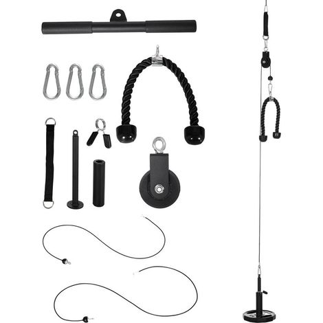 Système de poulie d'entraînement des triceps pour traction LAT biceps, triceps, épaules, dos, avant-bras (1/5)