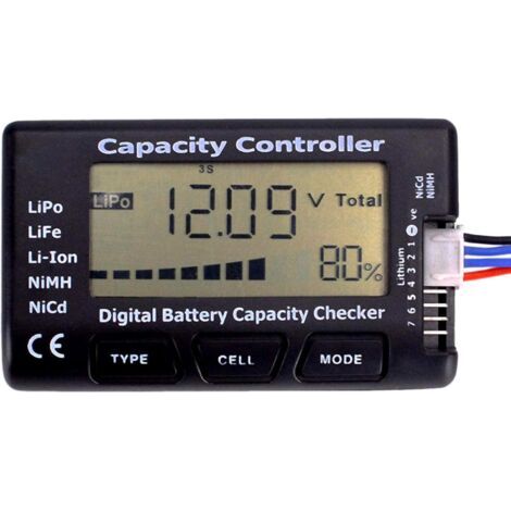7 vérificateur de capacité de batterie numérique contrôleur testeur testeur de tension pour la vie Li-ion NiMH Nicd Cell Meter (1/5)