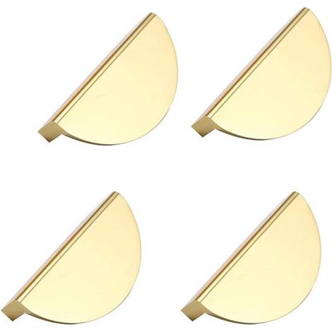 Pieces Metal Kitchen Handles, Gold Metal Furniture Handles, Gold Metal Cabinet Handles (with Screws), for Office Furniture, Nightstand, Dresser, Wardrobes MUMU (1/4)