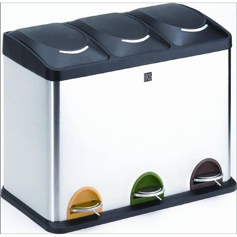 Cubo Reciclaje 3 Compart.45l.2399-i