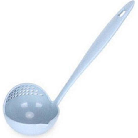 Cuillère à soupe multifonctionnelle 2 en 1 avec long manche et passoire LSJBlue (1/2)