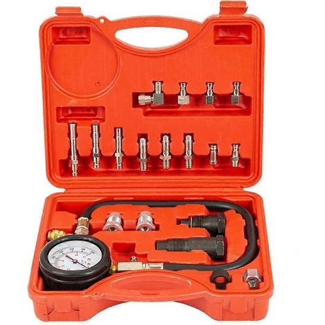 Kit de test de compression moteur diesel TU-15A, manomètre de pression de cylindre, 0-1000 psi, outils de réparation automobile (1/5)
