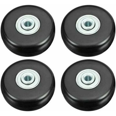 Roulette Valise, Bagage Valise Réparation Roulette Charge Lourd 50mm Muette Caoutchouc Universelle Pivotante Roue Rechange Transport Remplace Roulette 4PCS pour Valise/Bagage/Sac à Dos/Voyage (1/5)