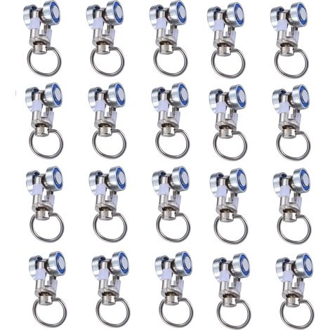 MINKUROW 20 Piezas Poleas De Riel De Cortina Rodillos De Riel De Cortina De Metal Ruedas Deslizantes (1/5)