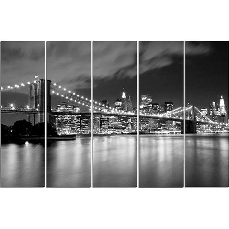 Tableau le pont de brooklyn la nuit - 200 x 100 cm (1/3)