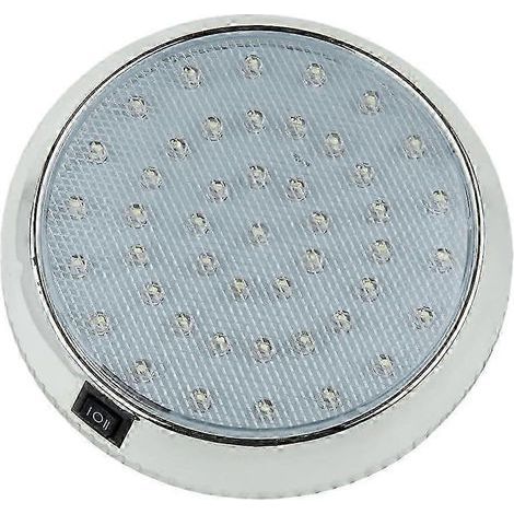 Éclairage intérieur pour camping-cars - Plafonnier LED 12V avec 46 perles LED, compatible avec les caravanes, camping-cars, bateaux et navires (12,5 x 12,5 x 2 cm) (1/5)