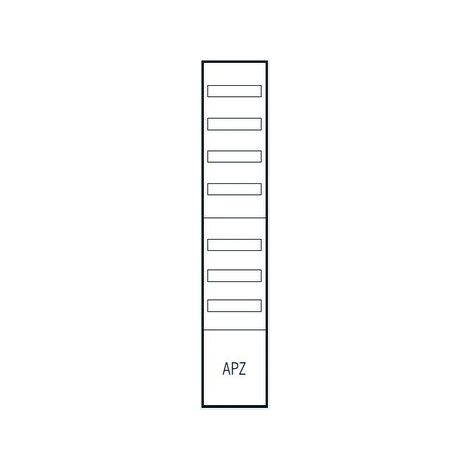 CHAMP DE PUBLIPOSTAGE 12TE 7 X DIN 250 X 1050 X 140 MM AVEC N DE BORNES PE DE ABN VA19