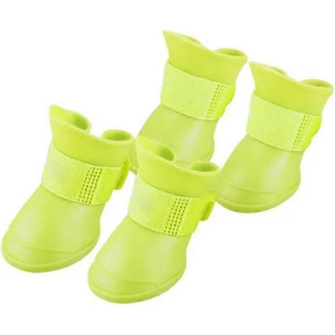 Wasserdichte, rutschfeste, weiche Silikon-Hundeschuhe, Regenschuhe für Welpen und kleine Hunde (1/5)