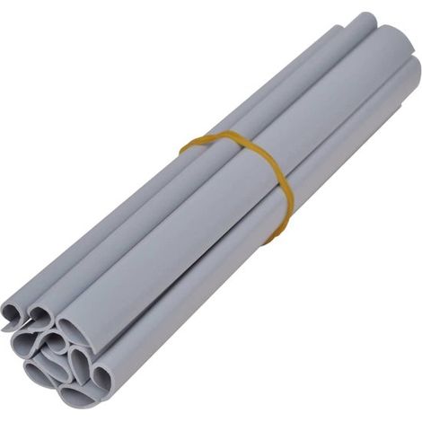 Bande d'intimité tressée en PVC pour clôture 35 x 0,19 m, gris clair mat, avec 20 clips de fixation, résistante aux UV et aux intempéries, pour clôture à double fil (1/5)