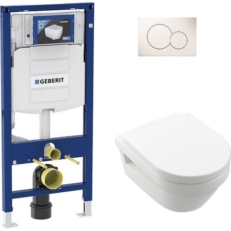 Pack Bati support Geberit et WC suspendu Villeroy & Boch NEWO sans rebord