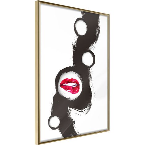 Affiche Murale Encadrée "Passion" 21 x 30 cm Or