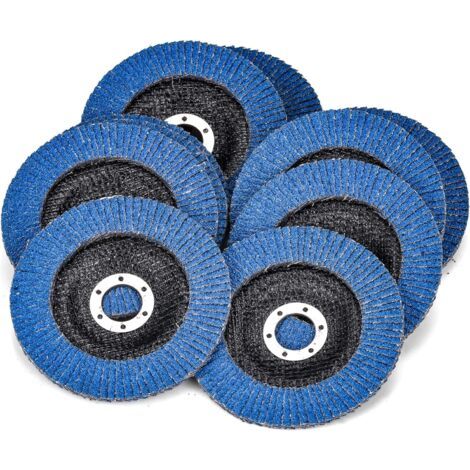 10 Disques Abrasifs à Lamelles Ø 125 mm x 22.2 mm Grain 60 Disques à Lamelles Disques à Meuler pour Enlever Ebavure, Rouille, Polissage, Finition (1/5)
