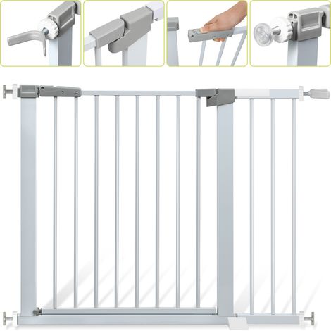 Barriera di Sicurezza 97-104cm Griglia di Protezione Senza Foratura Cancelletti di Sicurezza per Bambini e Cani. Barriera a Pressione per Porte e Scale Bianco (1/4)