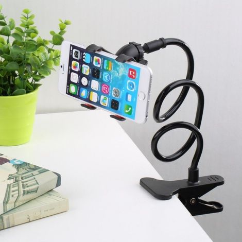 TRADE SHOP - Stand Supporto Da Tavolo Per Smartphone Pieghevole Con Ventosa Flessibile -