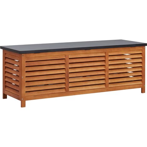 Boîte de rangement de jardin 150x50x55 cm Eucalyptus solide vidaXL (1/6)