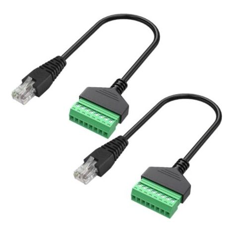 BUNTHAUS 2 Pack RJ45 Mâle Borne à vis RJ45 8P 8C Mâle à 8Pin Femelle Boulon Vis Type bornes Ethernet Net Network Pluggable Type Jack Plug pour AV CCTV UTP DVR Cat5 Cat6 Cat7