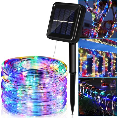 Tuyau de lumière solaire tuyau de lumière LED chaîne lumineuse filet de lumière extérieure RGB 22M (1/5)