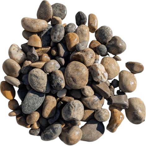 Sac de +/- 400 kg Galets Roulés Naturels Gris Mixte 20/50