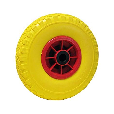 kippen 1639 Ruota Antiforatura per Carrelli. Misura: mm.260x75 Foro 20, Giallo (1/4)