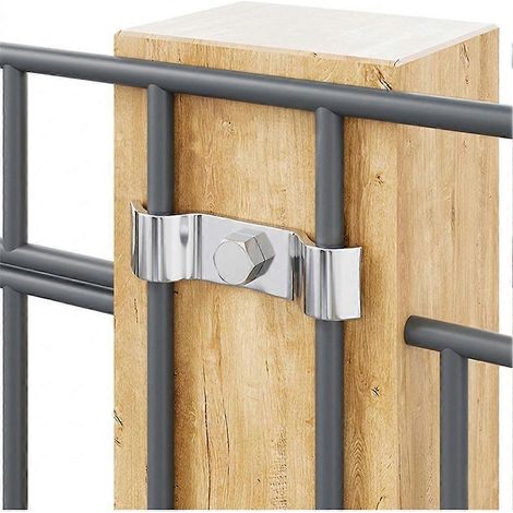 Accessoires de fixation pour clôtures. Supports de fixation pour l'installation de clôtures. Accessoires pour clôtures à double barreaux / Fixations pour clôtures. (1/5)